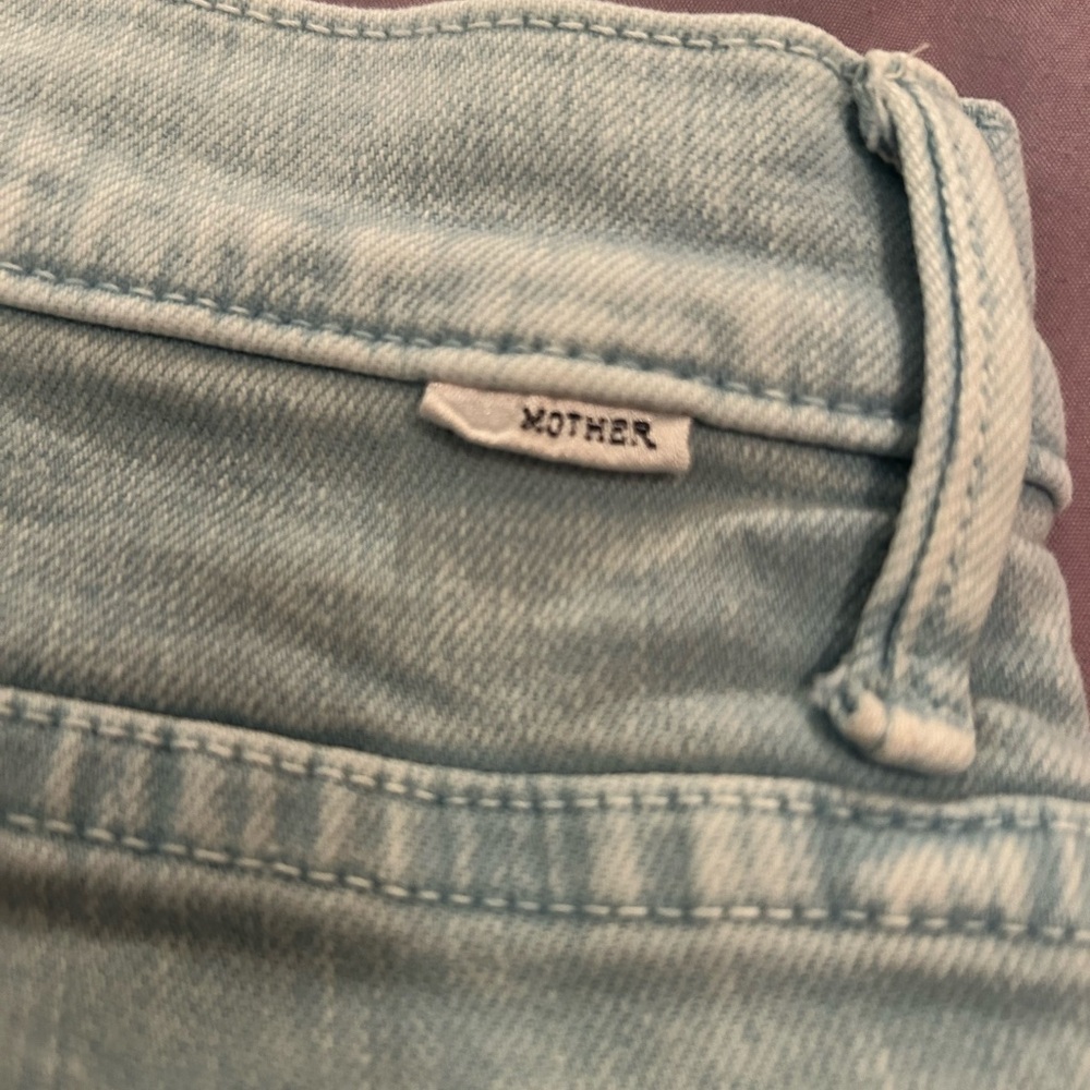 MOTHER Light Wash Jean Shorts - Picture 3 of 8